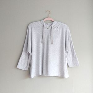 Lou & Grey Cropped Hoodie Top